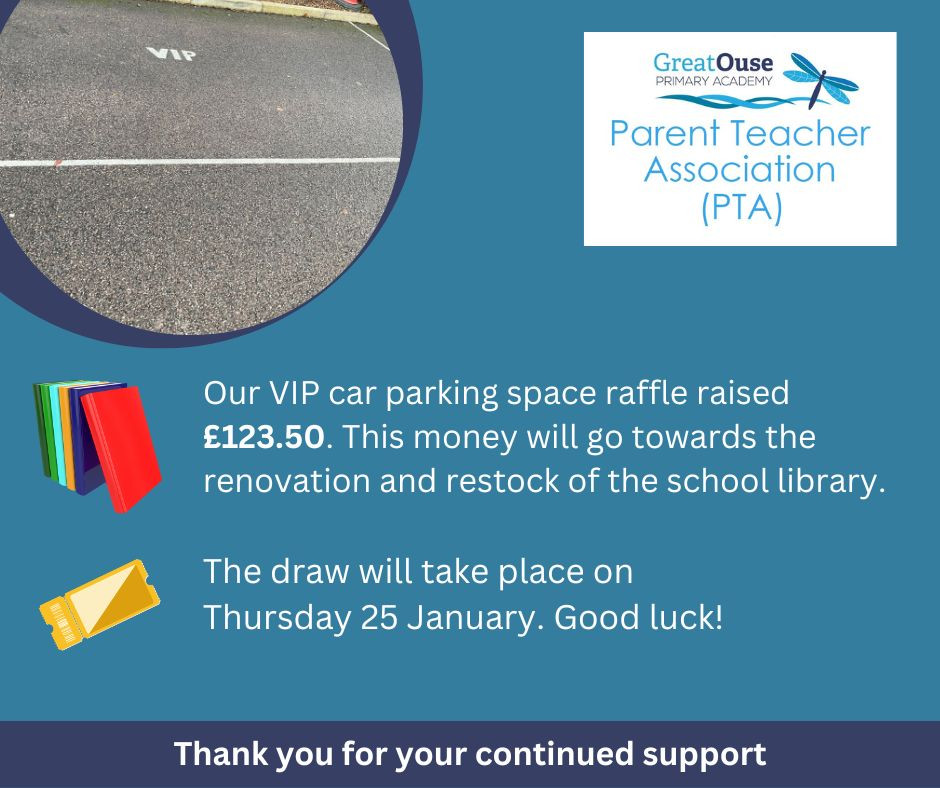 VIP car parking space raffle raises £123.50